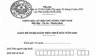 Giấy Miễn Giảm Thuế